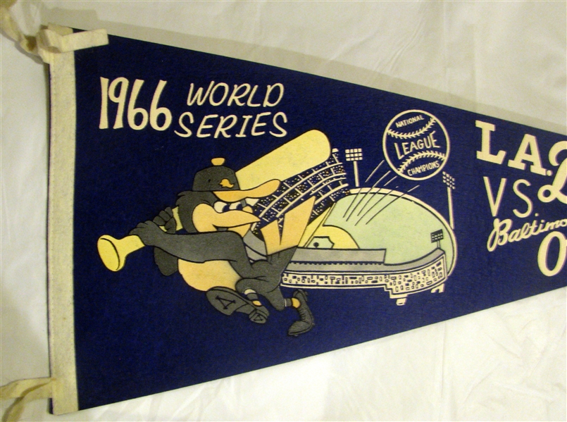 1966 WORLD SERIES PENNANT - DODGERS vs ORIOLES