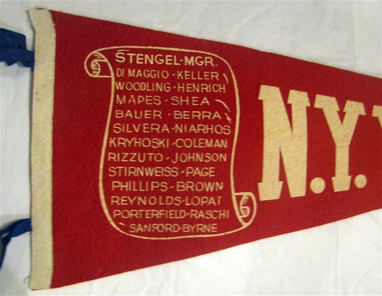 1949 NEW YORK YANKEES SCOLL PENNANT