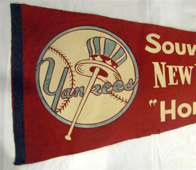 50's  NEW YORK YANKEES OVER-SIZED PENNANT