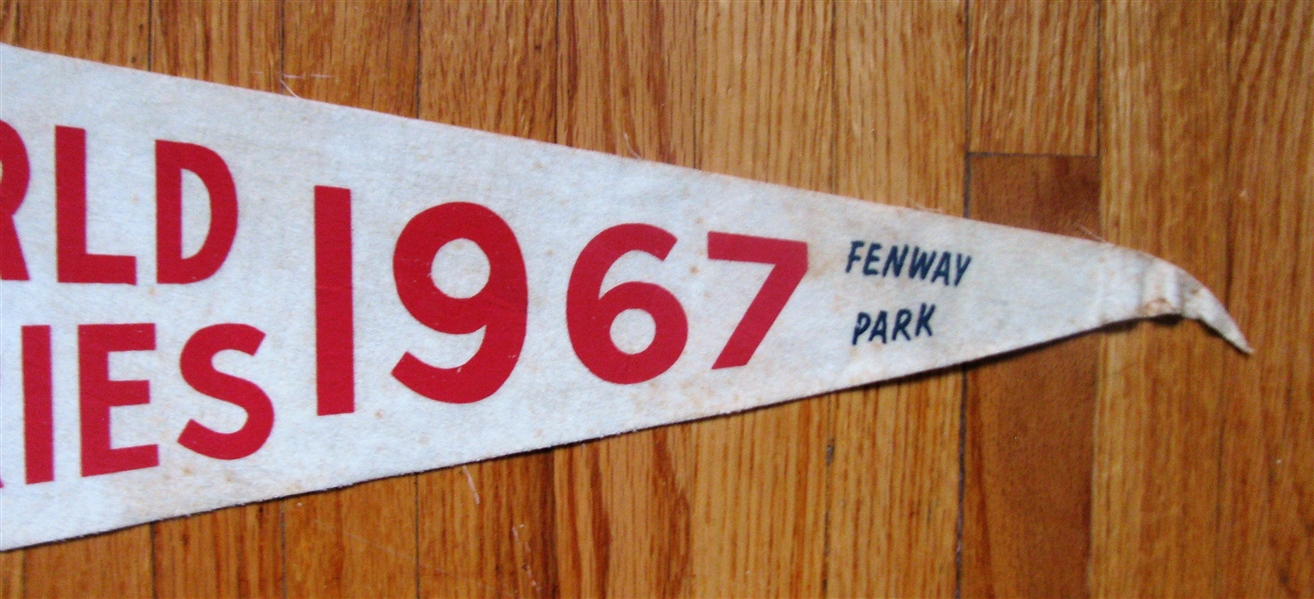 1967 RED SOX vs CARDINALS WORLD SERIES PENNANT 