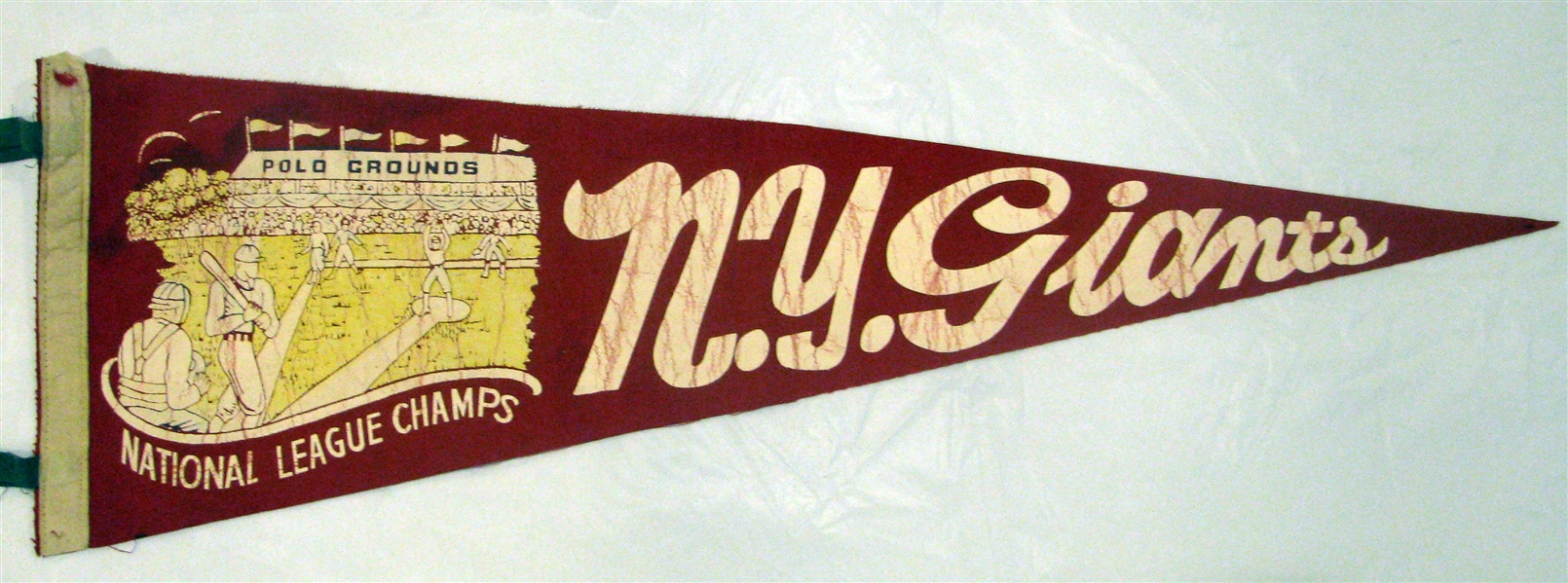 30's NEW YORK GIANTS 3/4 SIZE NATIONAL LEAGUE CHAMPS PENNANT