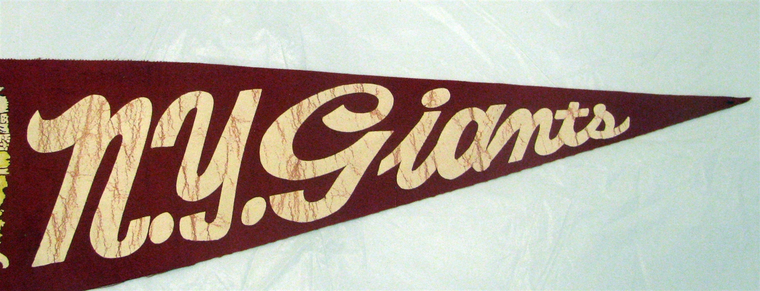 30's NEW YORK GIANTS 3/4 SIZE NATIONAL LEAGUE CHAMPS PENNANT