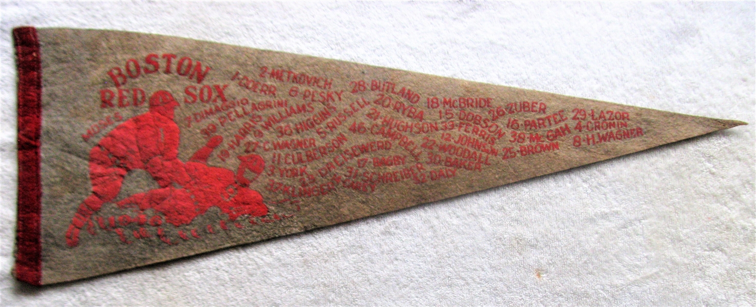 1946 BOSTON RED SOX TEAM PLAYER PENNANT - A.L. CHAMPIONSHIP YEAR