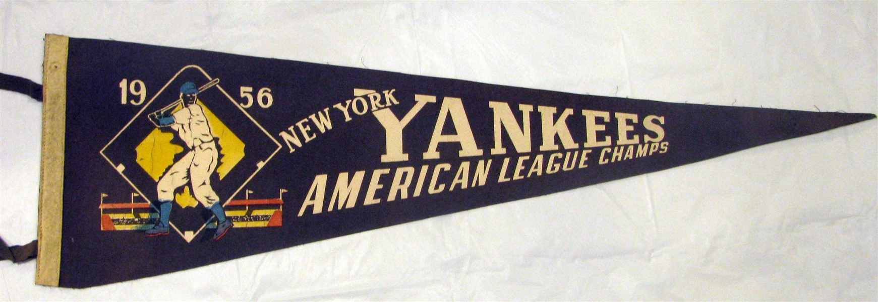 1956 NEW YORK YANKEES WORLD SERIES PENNANT