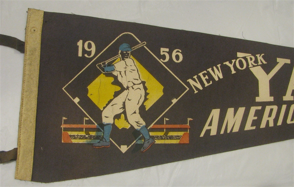 1956 NEW YORK YANKEES WORLD SERIES PENNANT