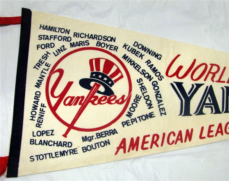 1964 NEW YORK YANKEES WORLD SERIES PENNANT
