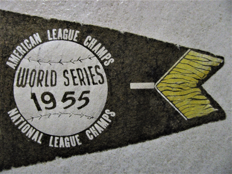 1955 BROOKLYN DODGERS/ NEW YORK YANKEES WORLD SERIES PENNANT