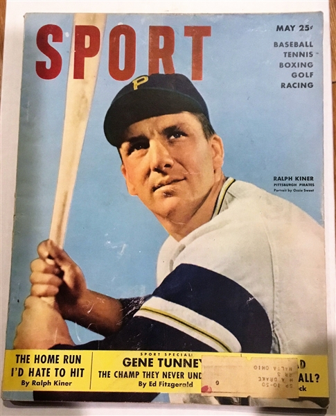 MAY 1950 SPORT MAGAZINE w/RALPH KINER COVER