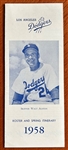 1958 LOS ANGELES DODGERS ROSTER BOOKLET - 1st YEAR