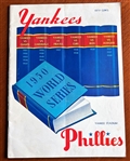 1950 WORLD SERIES PROGRAM YANKEES vs PHILLIES