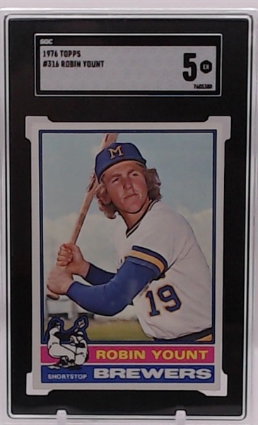 1976 TOPPS ROBIN YOUNT #316 SGC 5