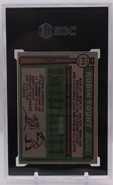 1976 TOPPS ROBIN YOUNT #316 SGC 5