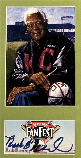 BUCK O'NEIL NEGRO LEAGUE PLAYER SIGNED FANFEST COLLAGE w/CAS COA