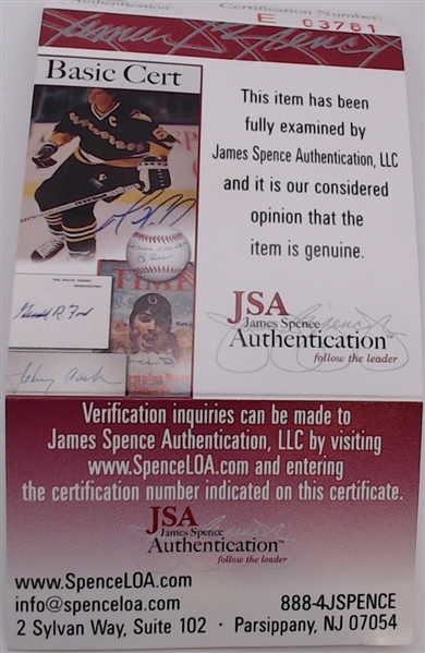 RUDI GIULIANI SIGNED BASEBALL W/JSA COA