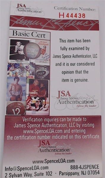 BOBBY VALENTINE SIGNED BALL W/ JSA COA