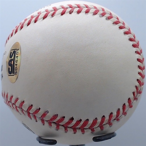 PREACHER ROE SIGNED BASEBALL CAS AUTHENTICATED