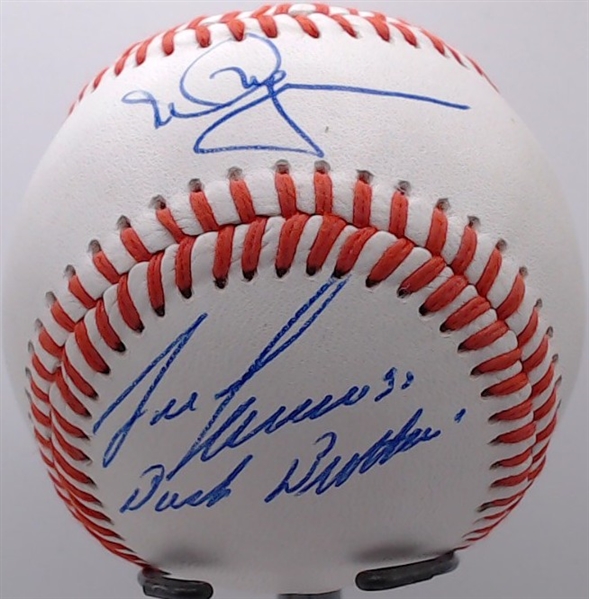 JOSE CANSECO/MARK MCGUIRE BASH BROTHERS SIGNED BASEBALL