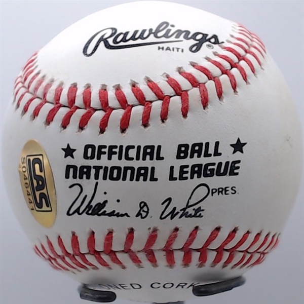 EDDIE MATTHEWS SIGNED BASEBALL W/CAS COA