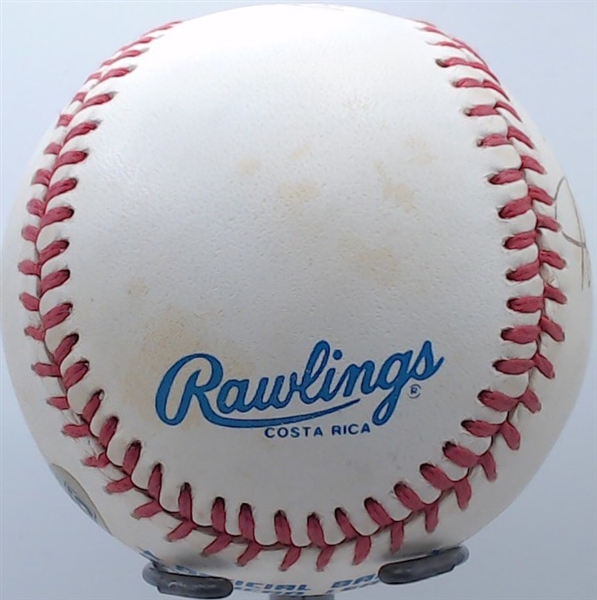 BOB FELLER, JUAN MARICHAL AND BOB LEMON SIGNED BASEBALL W/CAS COA