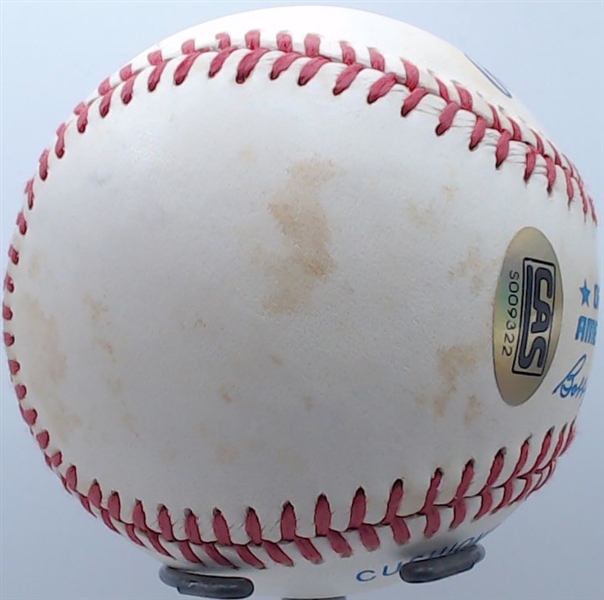 BOB FELLER, JUAN MARICHAL AND BOB LEMON SIGNED BASEBALL W/CAS COA