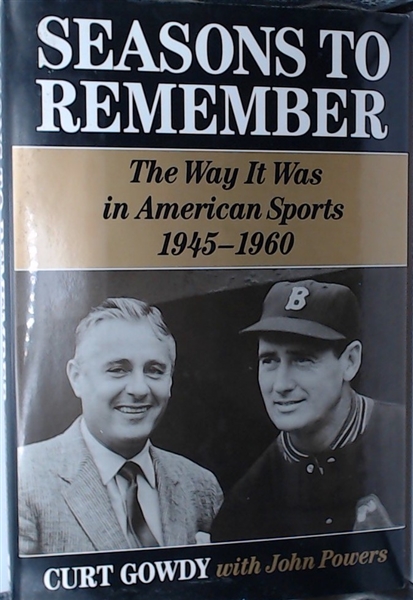 CURT GOWDY AUTOGRAPHED BOOK W/CAS COA