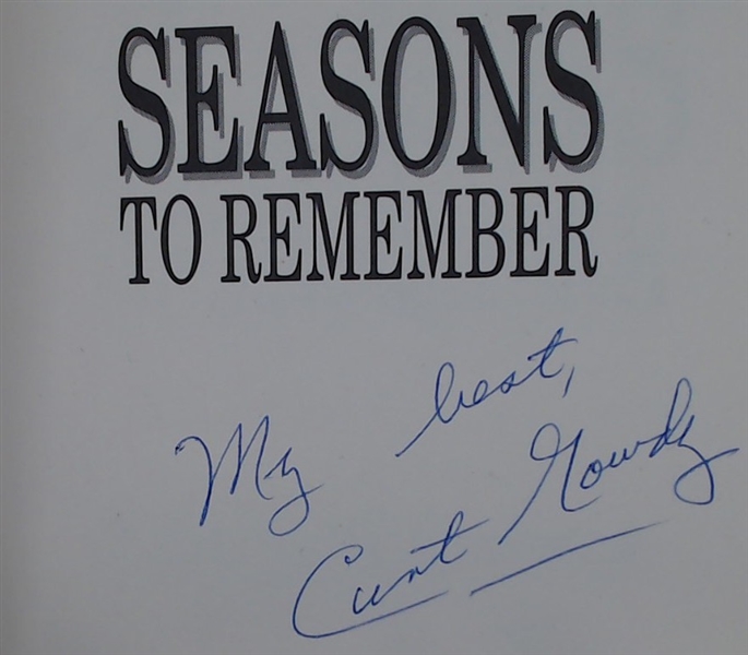 CURT GOWDY AUTOGRAPHED BOOK W/CAS COA