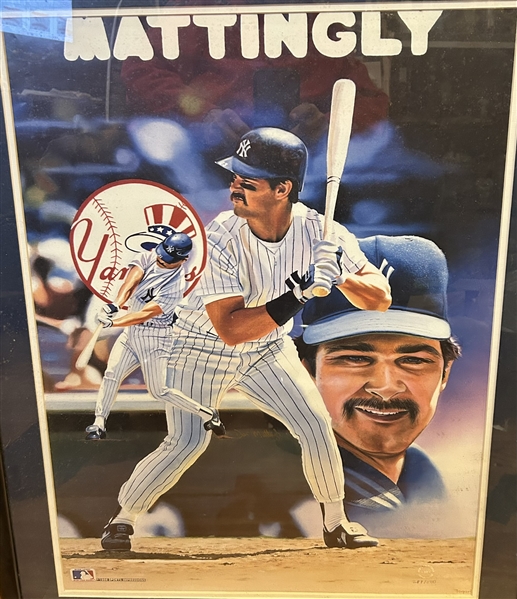 DON MATTINGLY SIGNED POSTER w/JSA COA