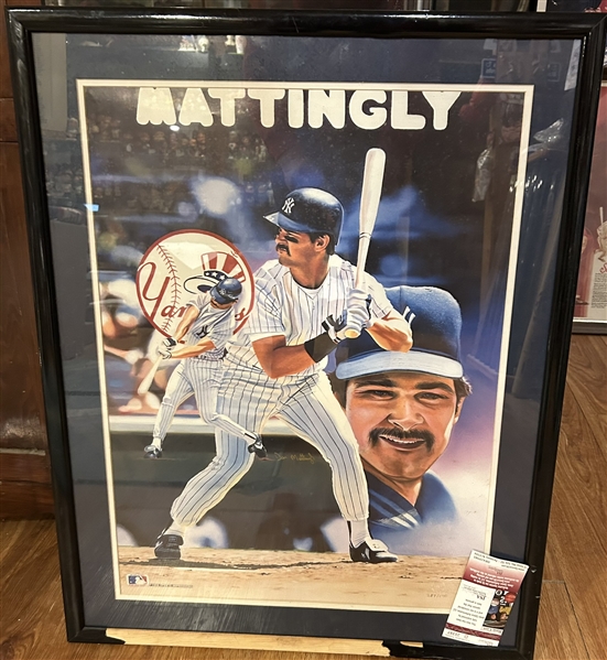 DON MATTINGLY SIGNED POSTER w/JSA COA