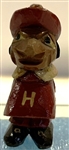 50s HARVARD CRIMSON "ANRI" WOOD-CARVED MASCOT STATUE