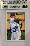 ALVIN DARK SIGNED 1951 BOWMAN REPRINT BASEBALL CARD w/CAS
