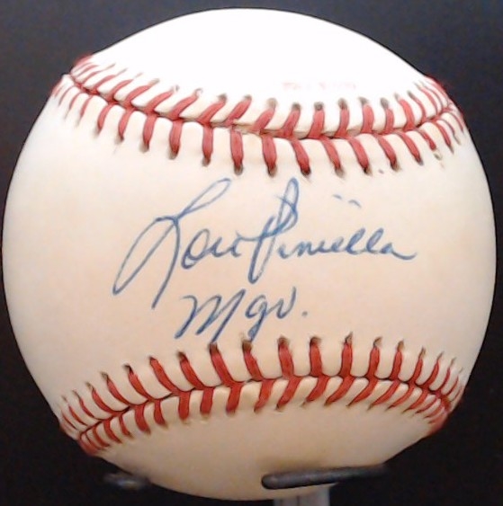 LOU PINIELLA AUTOGRAPHED BALL W/CAS COA