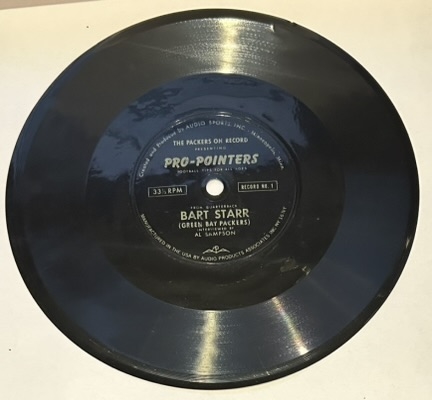1963 THE PACKERS ON RECORD- BART STARR RECORD w/SLEEVE