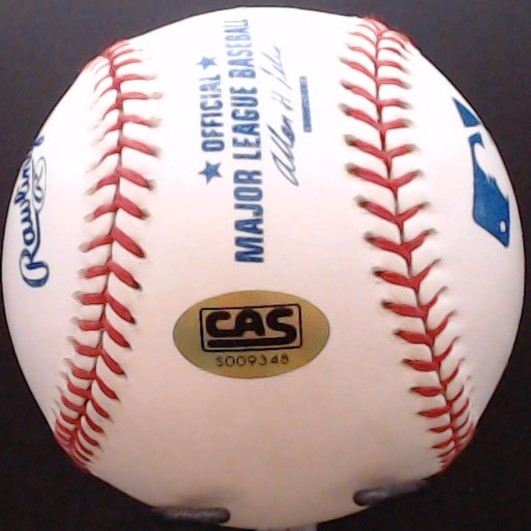 BOB FELLER AUTOGRAPHED BALL W/ CAS COA
