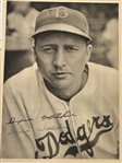 VINTAGE DIXIE WALKER SIGNED "BROOKLYN DODGERS PHOTO PACK PICTURE" w/JSA COA
