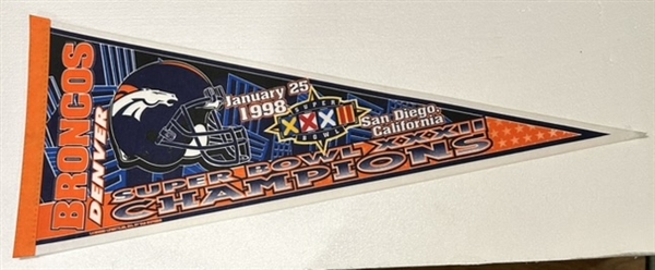 1998 DENVER BRONCOS SUPER BOWL CHAMPIONS PENNANT